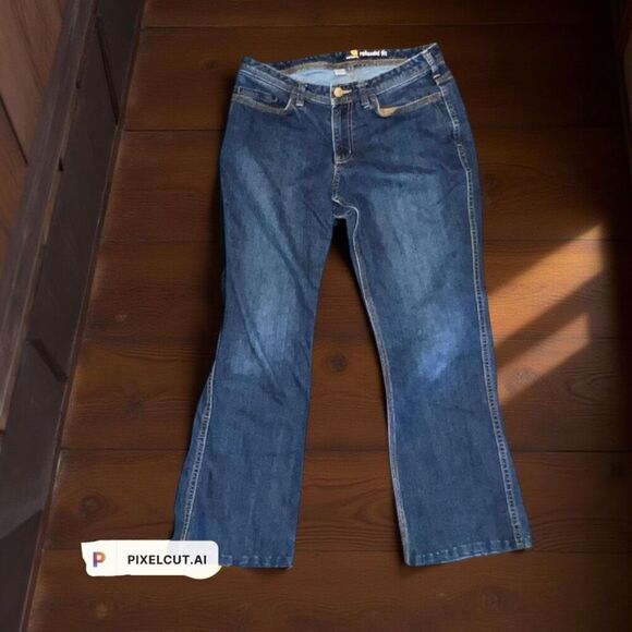 Women's Carhartt Relaxed Fit Denim Jeans Size 8 28x26 #73 - Picture 1 of 6